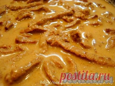 Говядина тушеная в сметане - рецепт с фото