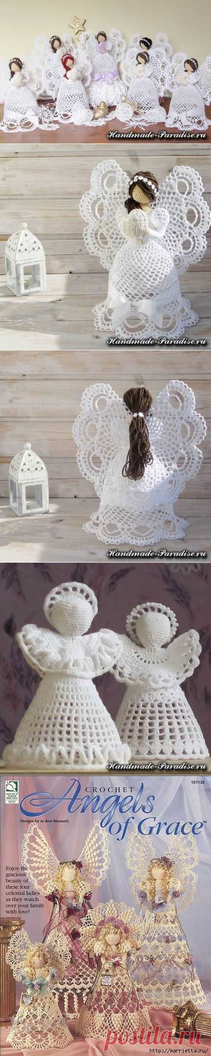 Ажурные ангелы крючком. Схемы - Handmade-Paradise