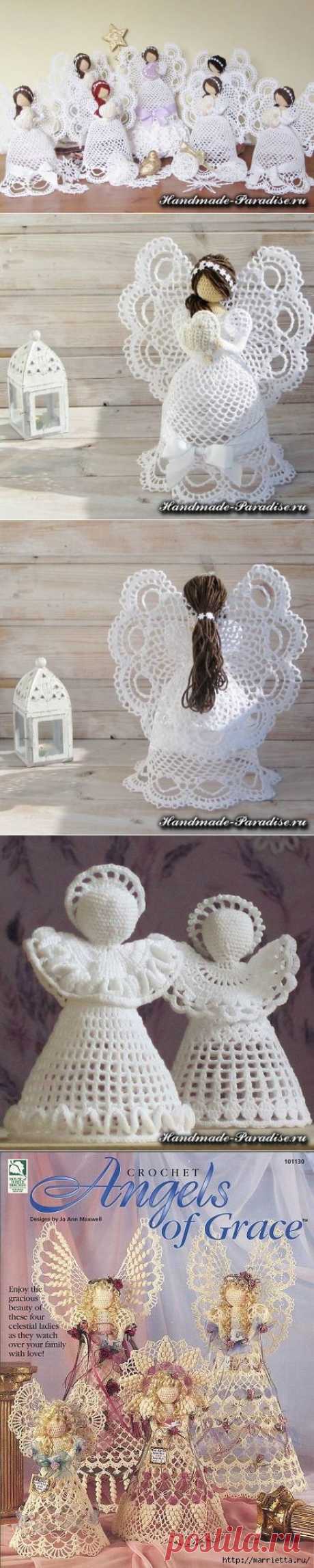 Ажурные ангелы крючком. Схемы - Handmade-Paradise