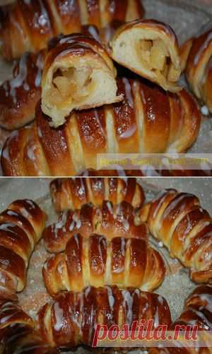 Сдобные булочки с яблоками - Кулинарные рецепты