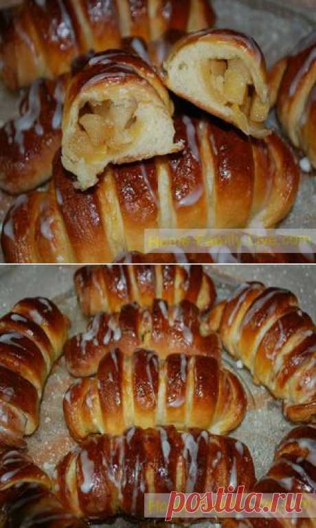 Сдобные булочки с яблоками - Кулинарные рецепты