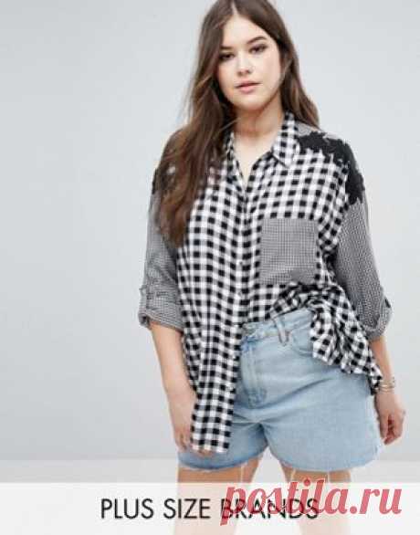 River Island Plus Oversized Gingham Shirt at asos.com Discover Fashion Online