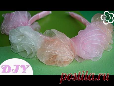 Ободок из Роз для начинающих / Мастер Класс