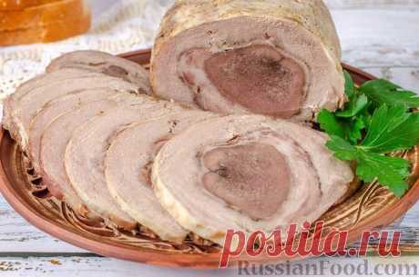 Рулет из свинины, с языком и беконом 
 
Подробнее: https://www.russianfood.com/recipes/recipe.php?rid=155750