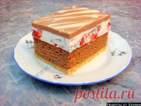 Пляцок Клубника в шоколаде