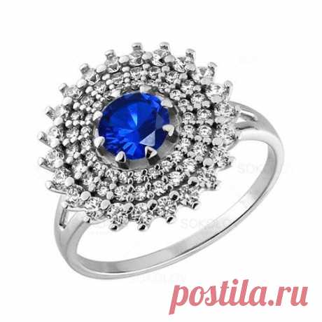 Кольцо из серебра с синим фианитом арт. 94011088  790 р