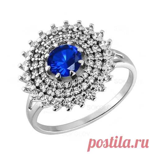 Кольцо из серебра с синим фианитом арт. 94011088  790 р