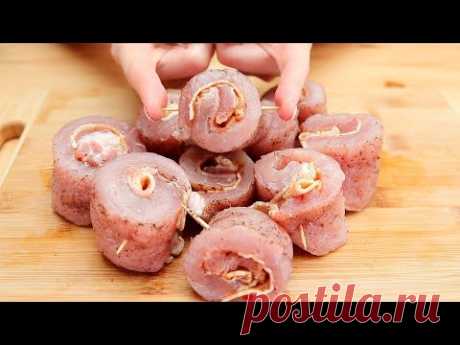 Вкусно, как шашлык! Мясные рулеты на праздничный день, гости будут приятно удивлены!
