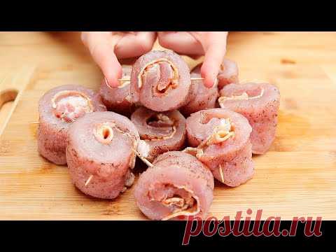 Вкусно, как шашлык! Мясные рулеты на праздничный день, гости будут приятно удивлены!