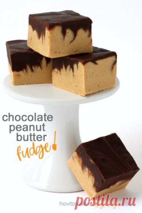 Chocolate Peanut Butter Fudge - How to Make Easy Fudge! Video