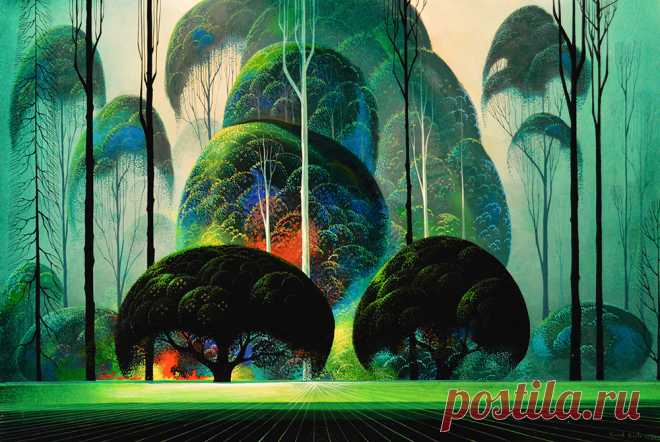 Фантастически красивые пейзажи. Художник Эйвинд Эрл / Eyvind Earle (США, 1916-2000)