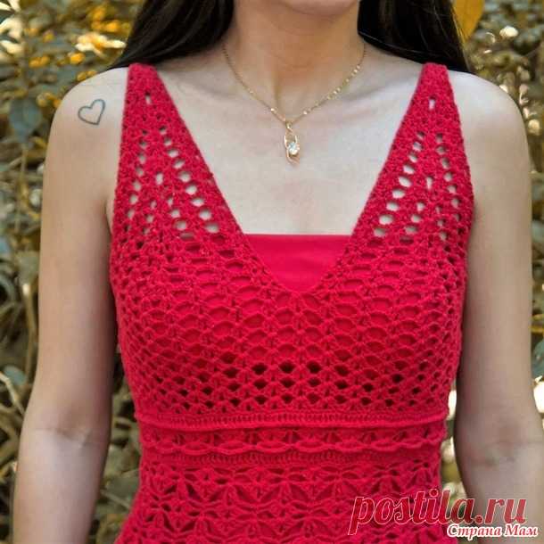 Ярко-красное платье AMY от Mari Croch. - Все в ажуре... (вязание крючком) - Страна Мам