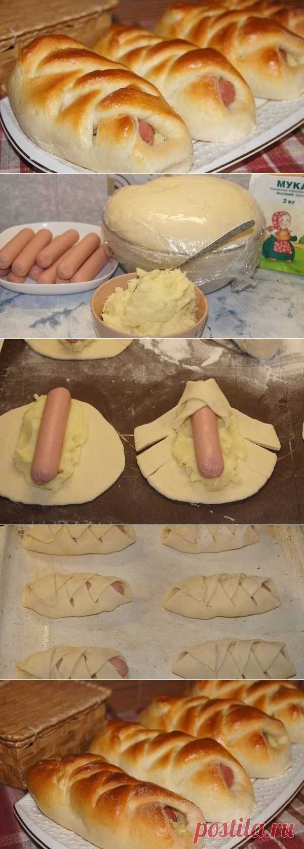 Сосиска с картофелем в тесте