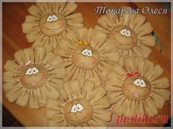Кофейные ромашки. Мастер-класс.