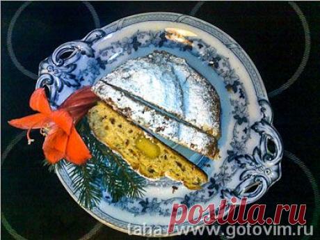 Рождественский штоллен с марципаном (Christstollen). Фото-рецепт / Готовим.РУ
