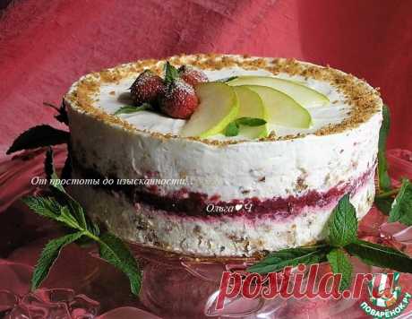 Торт-мороженое с безе и малиной – кулинарный рецепт