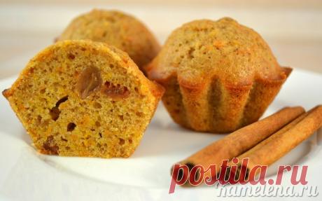 Морковные кексы с апельсиновой цедрой и корицей