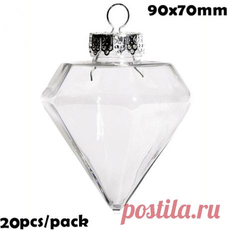 Рекламная акция-20 шт. x Сделай Сам покрашенные/небьющиеся Рождественские шары/украшения шариков 80 мм пластиковые дисковые украшения | Дом и сад | АлиЭкспресс