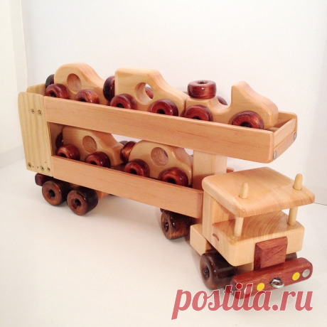Купить детскую деревянную машинку Автовоз от ART WOOD | Mellroot