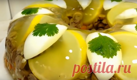 Потрясающее бюджетное заливное к новогоднему столу