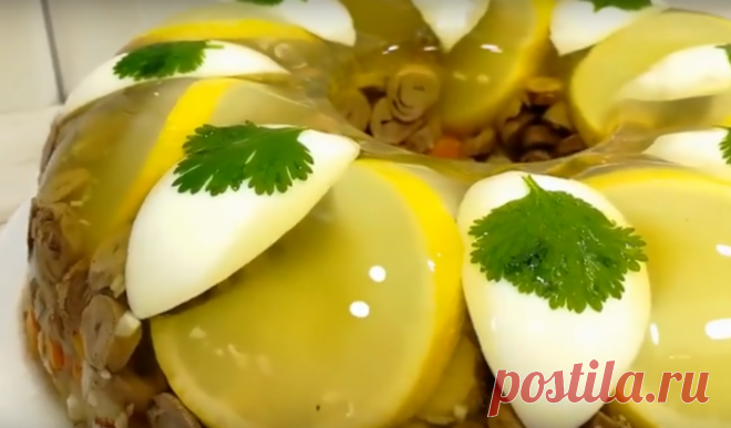 Потрясающее бюджетное заливное к новогоднему столу