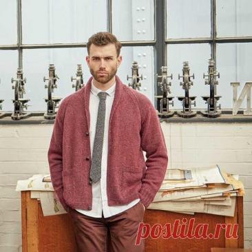 Mens Raglan Cardigan with Knitting Needles Free Pattern