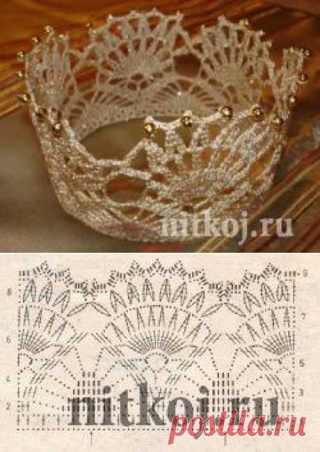 Корона крючком » Ниткой - вязаные вещи для вашего дома, вязание крючком, вязание спицами, схемы вязания