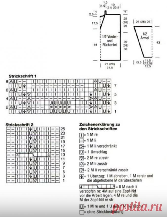 Подборка очень красивых пуловеров с V-образным вырезом + мастер-класс объёмного узора спицами. | Asha. Вязание и дизайн.🌶 | Яндекс Дзен
