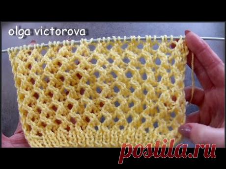 КРАСИВЫЙ ЛЕГКИЙ ВСЕСЕЗОННЫЙ АЖУРНЫЙ УЗОР ДЛЯ ЛЮБЫХ ИЗДЕЛИЙ 954 Вязание Узоры спицами