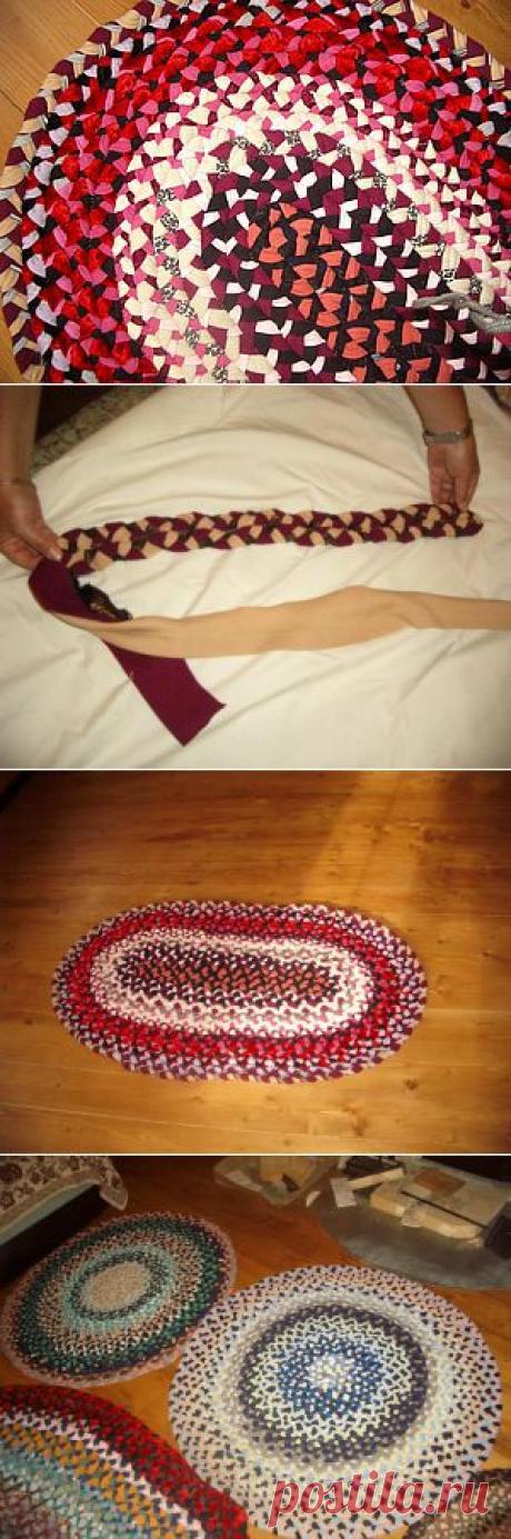 Коврик из косичек