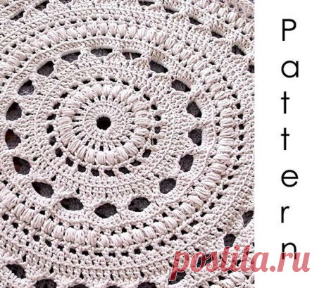 Crochet pattern Pdf doily crochet rug от dziergalnia на Etsy