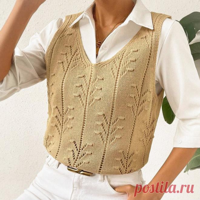 Стильные вязаные безрукавки — выбирайте модель, к которой я составлю схему | Вяжем вместе! | Дзен