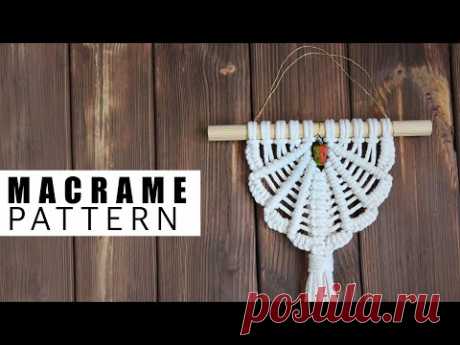 DIY: Tutorial Macrame Pattern | SMALL WALL DECOR - YouTube
