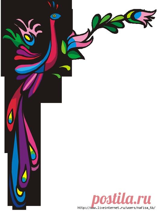 Павлины. Роспись по стеклу, витражи, тиффани. Шаблоны и идеи - 3
