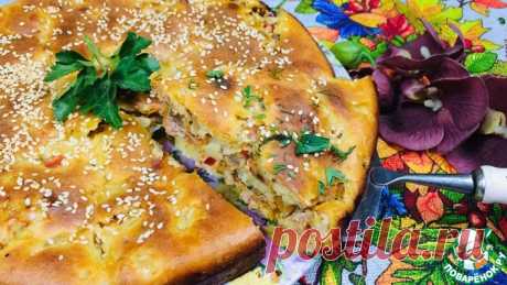 Пирог с фаршем для быстрого ужина Кулинарный рецепт