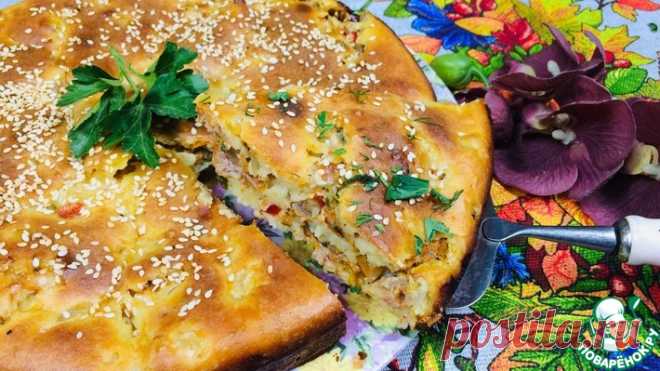 Пирог с фаршем для быстрого ужина Кулинарный рецепт
