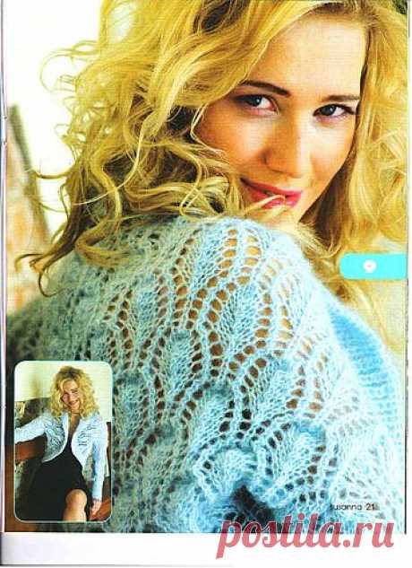 Болеро спицами с ажурным узором. Bolero knitting with openwork pattern | Домоводство для всей семьи.