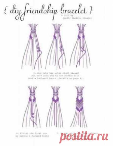 friendship bracelet from {nifty thrifty things} with a great step by step tutorial by shannon