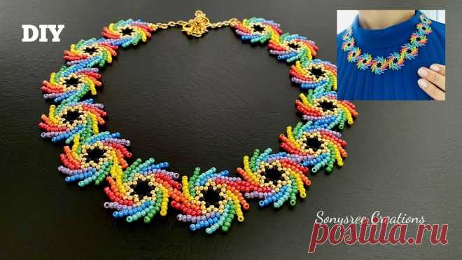 Rainbow Necklace || St Petersburg stitch Necklace || Seed Beads necklace Hi friends....Welcome to my channel . If you like my Video Remember to Subscribe,Like & Share A lot of you have been asking for a contribution link , Here's ...