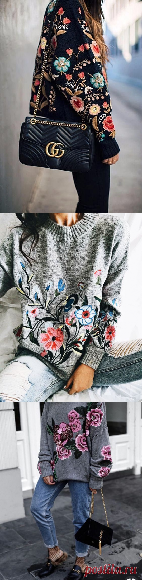 Очаровательные свитера с цветочным принтом — Модно / Nemodno