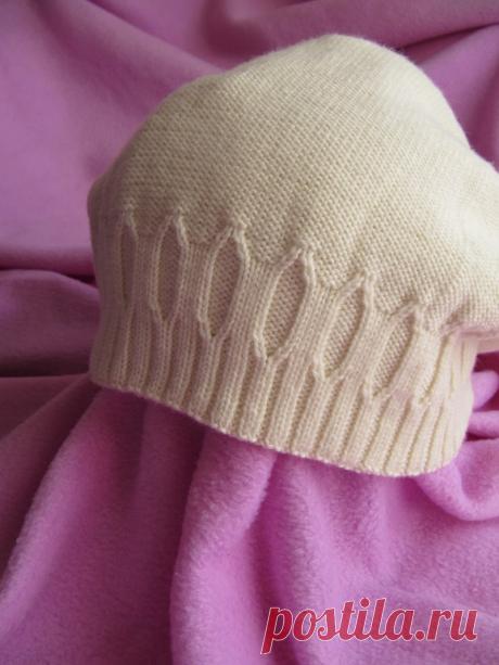 Шапочки спицами.