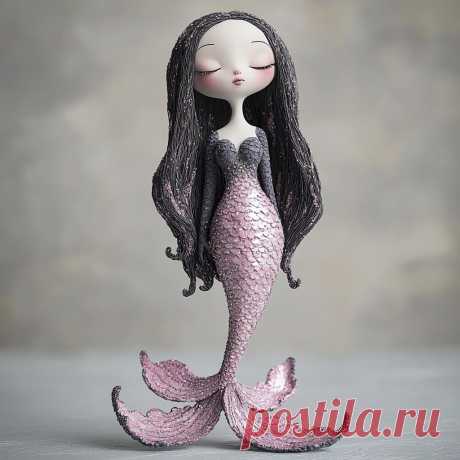 Кукла ручной работы в стиле трансylvanian folk art и японского дизайна. Картинка из нейросети Midjourney - Midjourney примеры промтов - Форум ИИ о нейросетях - Yes Ai