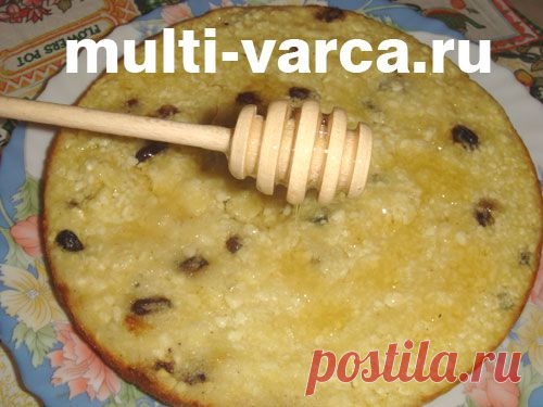 Творожная запеканка с изюмом в мультиварке