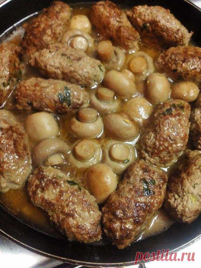 Фрикадельки с грибами-Алжирские кулинарные удовольствия
