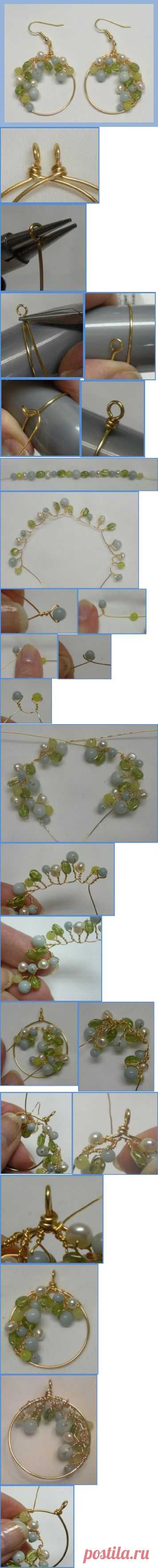 Spring Garland Wire Wrapped Earrings Tutorial