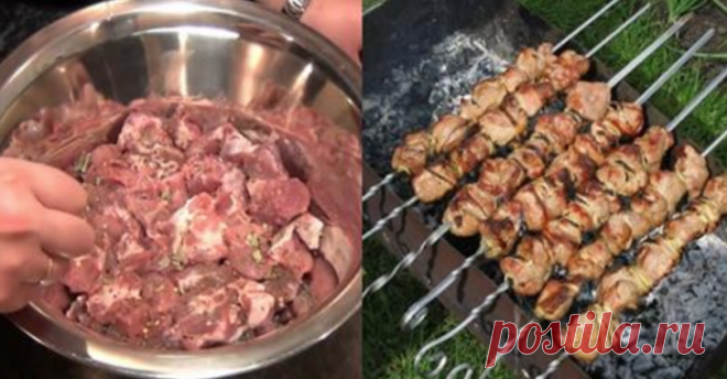 Как правильно мариновать шашлык: спасет даже самое жесткое мясо! Шашлыка нежнее я еще не ела, попробуйте и…