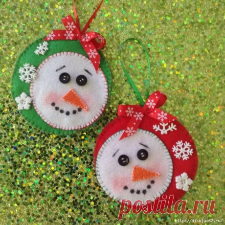 Фетровые новогодние игрушки