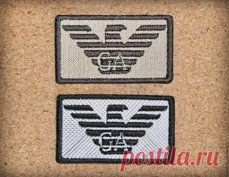вышивка нашивка шеврон аппликация Gorgio Armani патч – купить в интернет-магазине на Ярмарке Мастеров с доставкой - 869XPRU | Москва