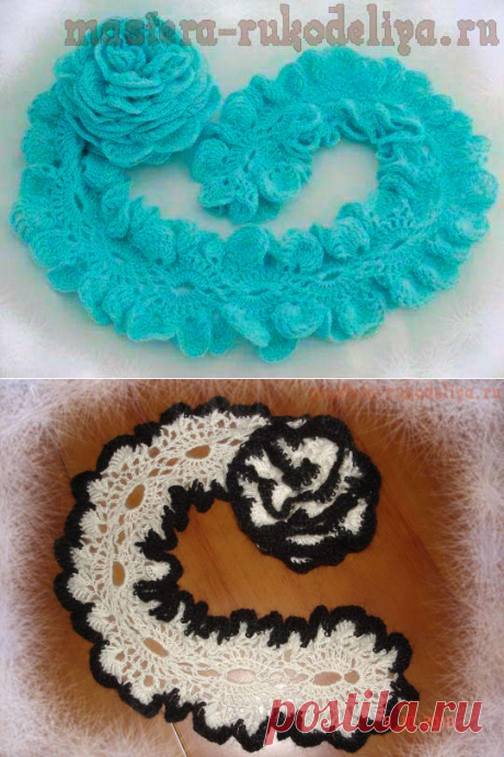 Мастер-класс по вязанию: Японский ажурный шарфик крючком