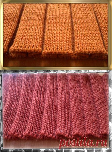 Складки на вязальной машине.